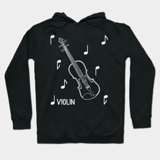 Musical Notes Violin Hoodie